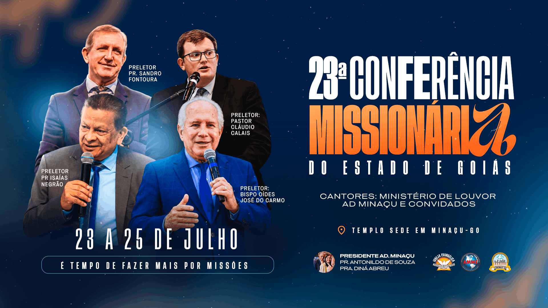 Faça sua Incrição na 23ª Conferência Missionária do Estado de Goiás